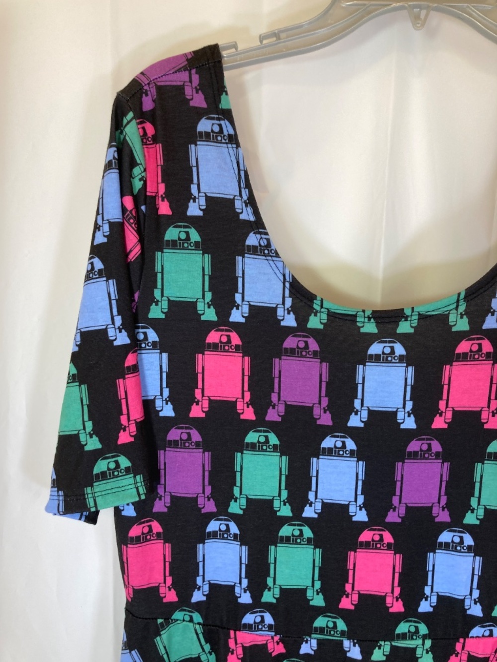 Her Universe Star Wars R2D2 Dress Sz CL Black Pink Blue Green Worn Once - Picture 4 of 16